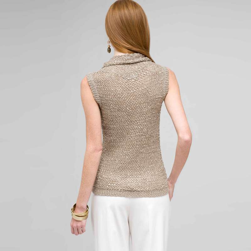 Cowl Neck Top, Stone, large image number 1